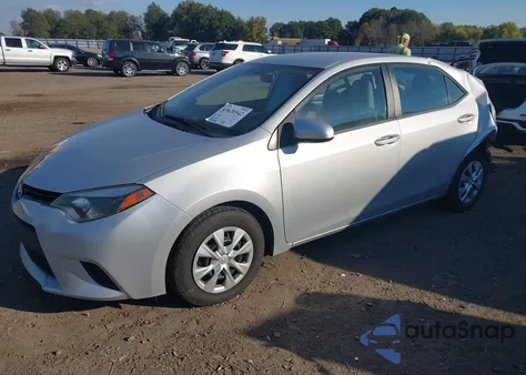 2016 Toyota Corolla L from USA, damaged, VIN 2T1BURHE2GC722202